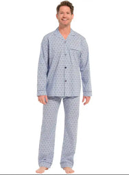 Zetex Pastunette Heren Pyjama katoen met knoopsluiting