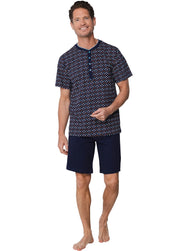 Zetex Pastunette heren shortama - Donkerblauw - Cabana