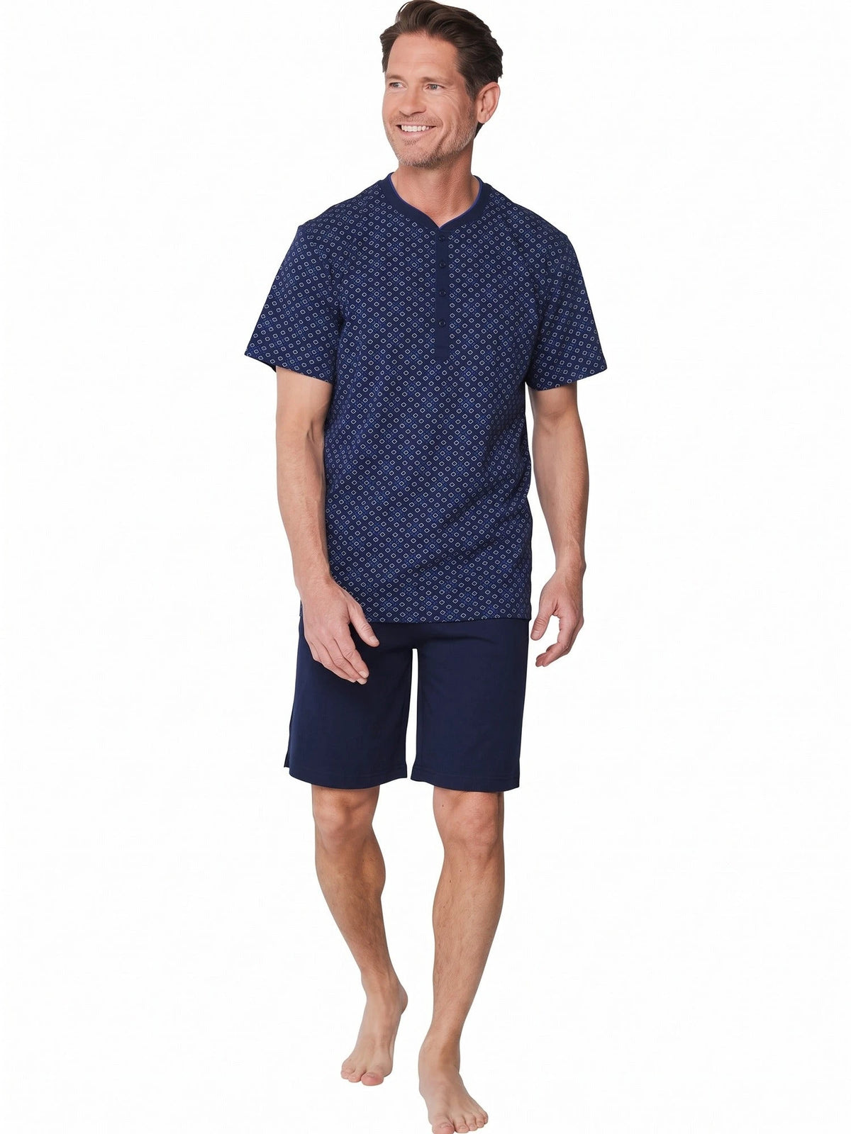 Zetex Pastunette heren shortama - Donkerblauw