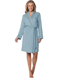Zetex Pastunette lange dames badjas - Stone Blue