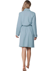 Zetex Pastunette lange dames badjas - Stone Blue