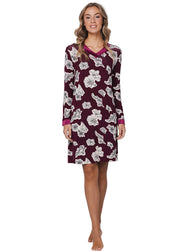 Zetex Pastunette Premium viscose dames nachthemd - Burgundy - Luxe