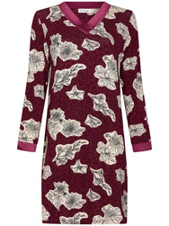Zetex Pastunette Premium viscose dames nachthemd - Burgundy - Luxe