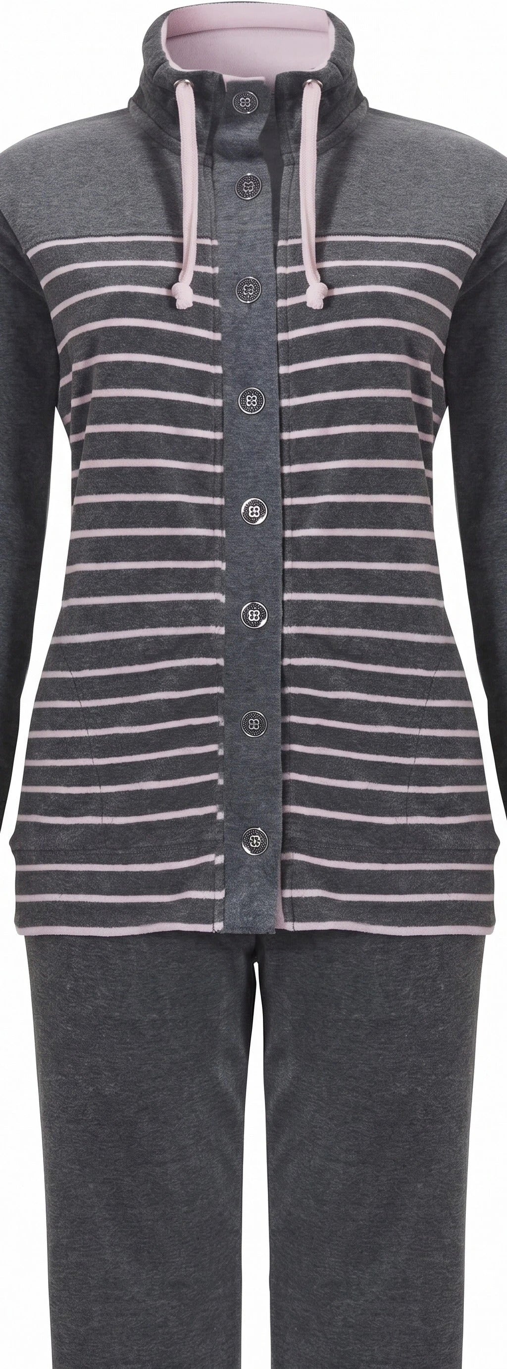 Zetex Pastunette pyjama pak dames velours - warm huispak - lange mouwen