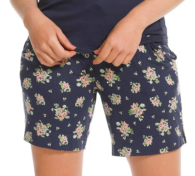 Zetex Pastunette pyjama short dames kort - Blue Flower