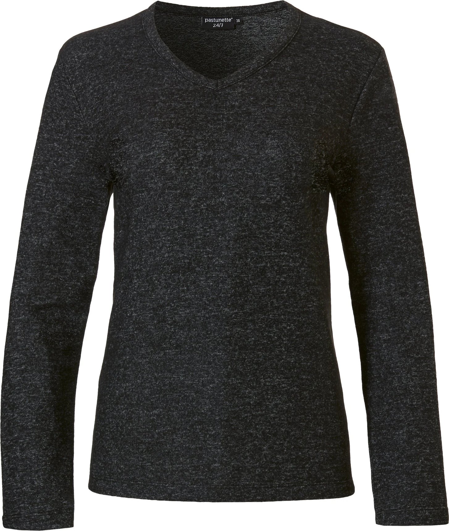 Zetex Pastunette pyjama trui dames - 24/7 - Lange mouw - Dark Grey