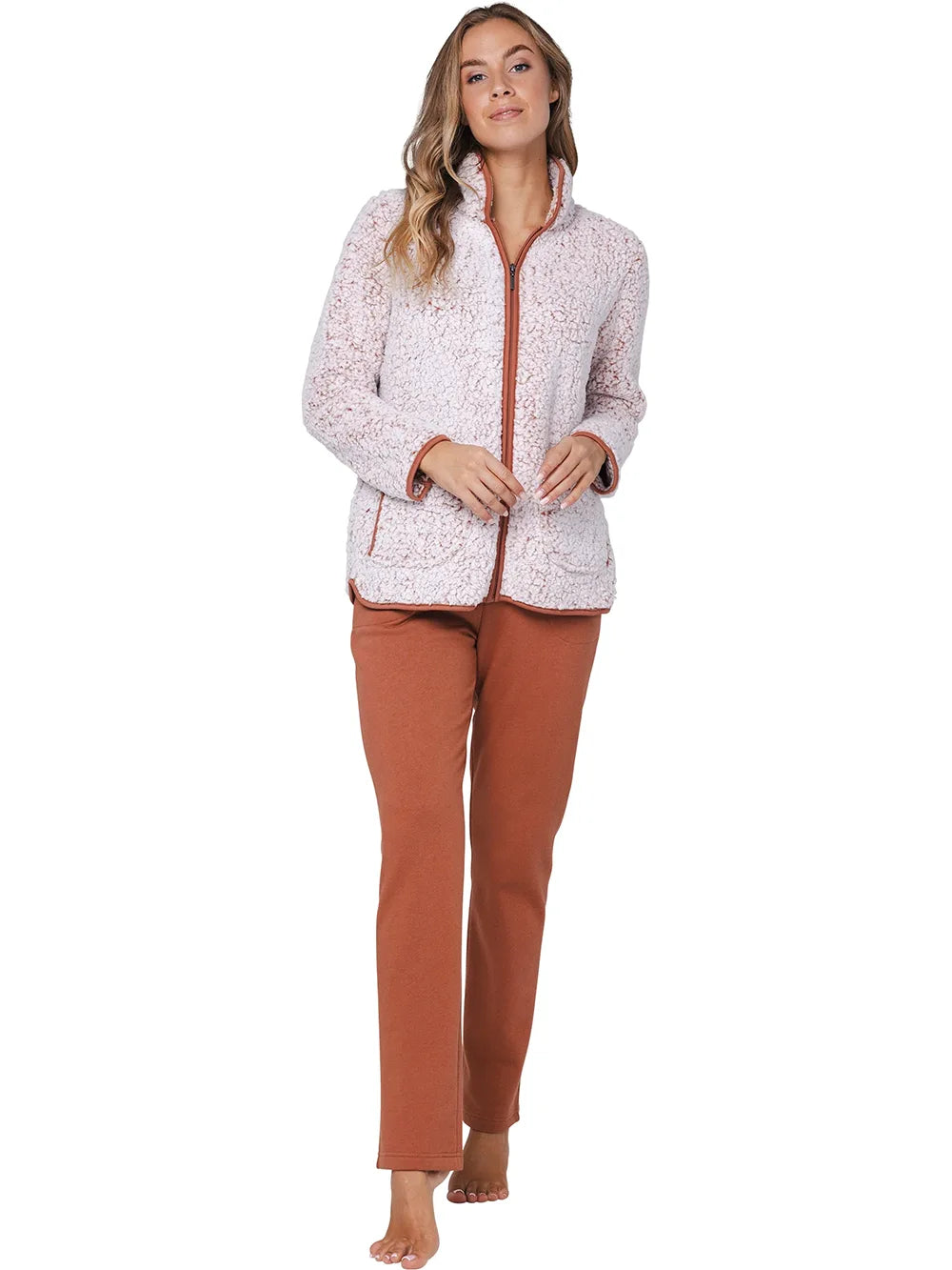Zetex Pastunette Teddy Huispak Dames Fleece - Bruin