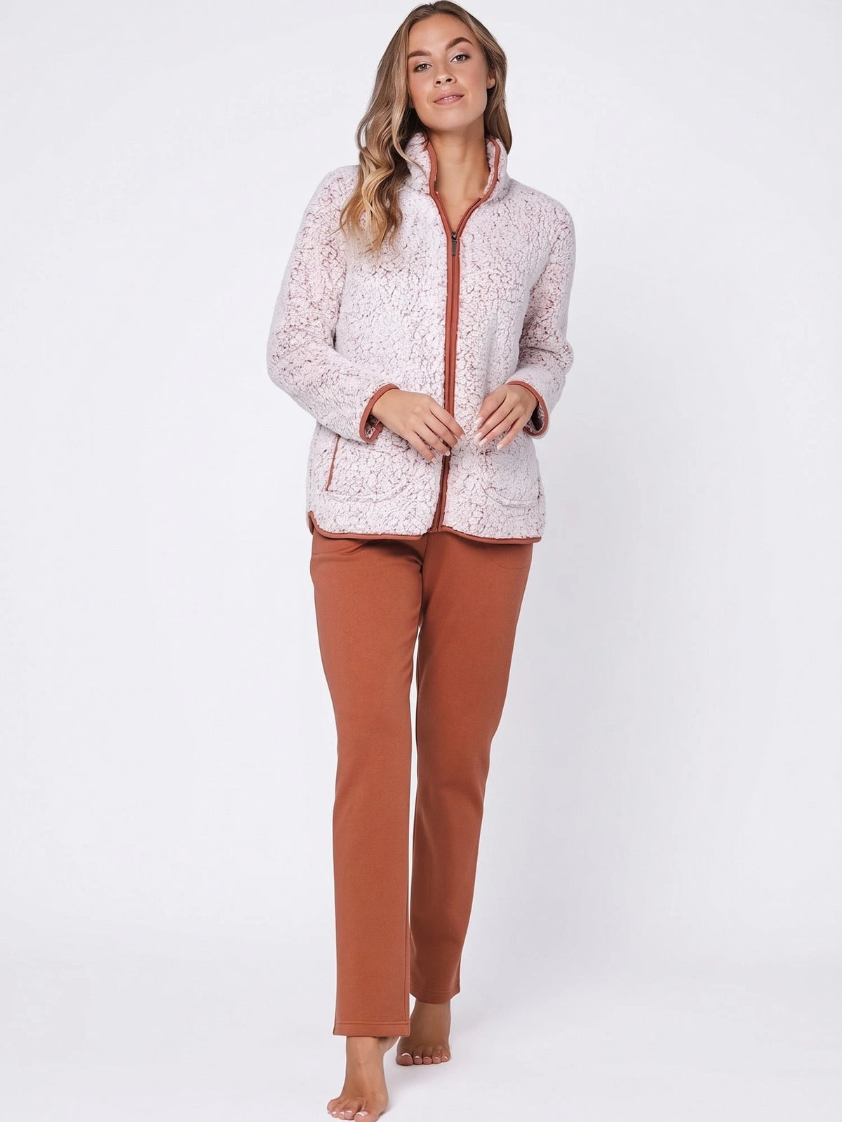 Zetex Pastunette Teddy Huispak Dames Fleece - Bruin