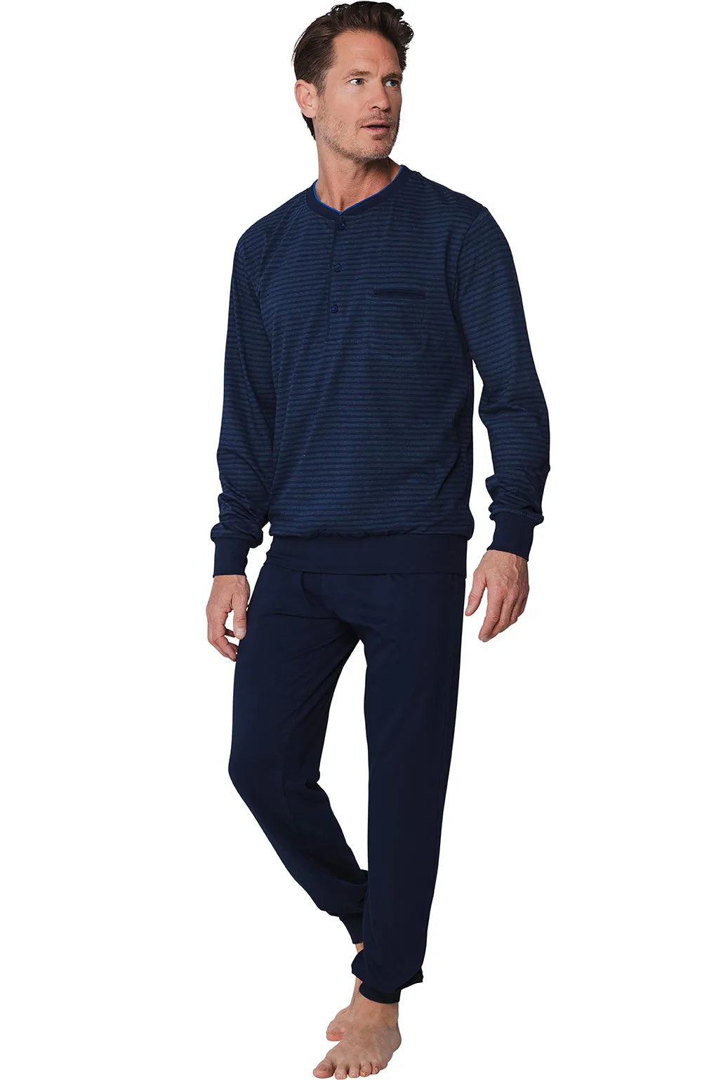 Zetex Pastunette tricot heren pyjama - Donkerblauw