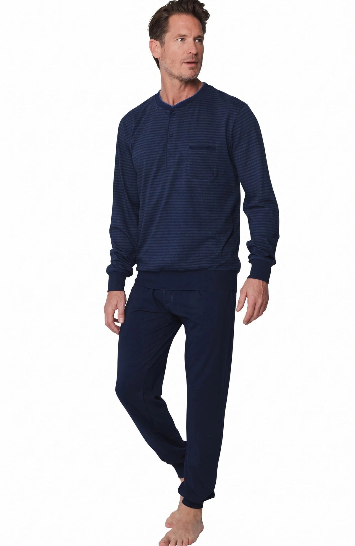 Zetex Pastunette tricot heren pyjama - Donkerblauw