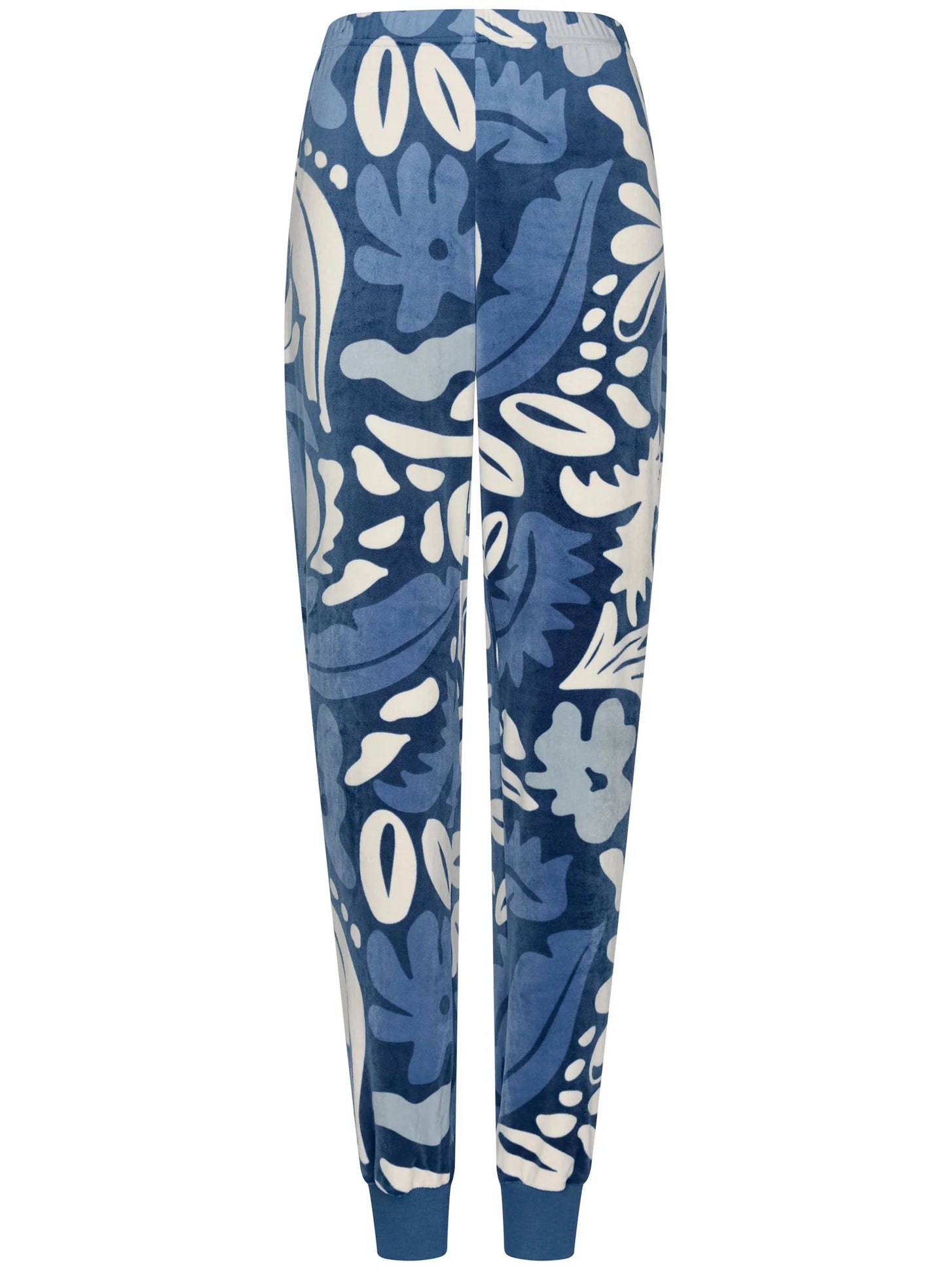 Zetex Pastunette velours dames pyjama warm - Blue Bloom