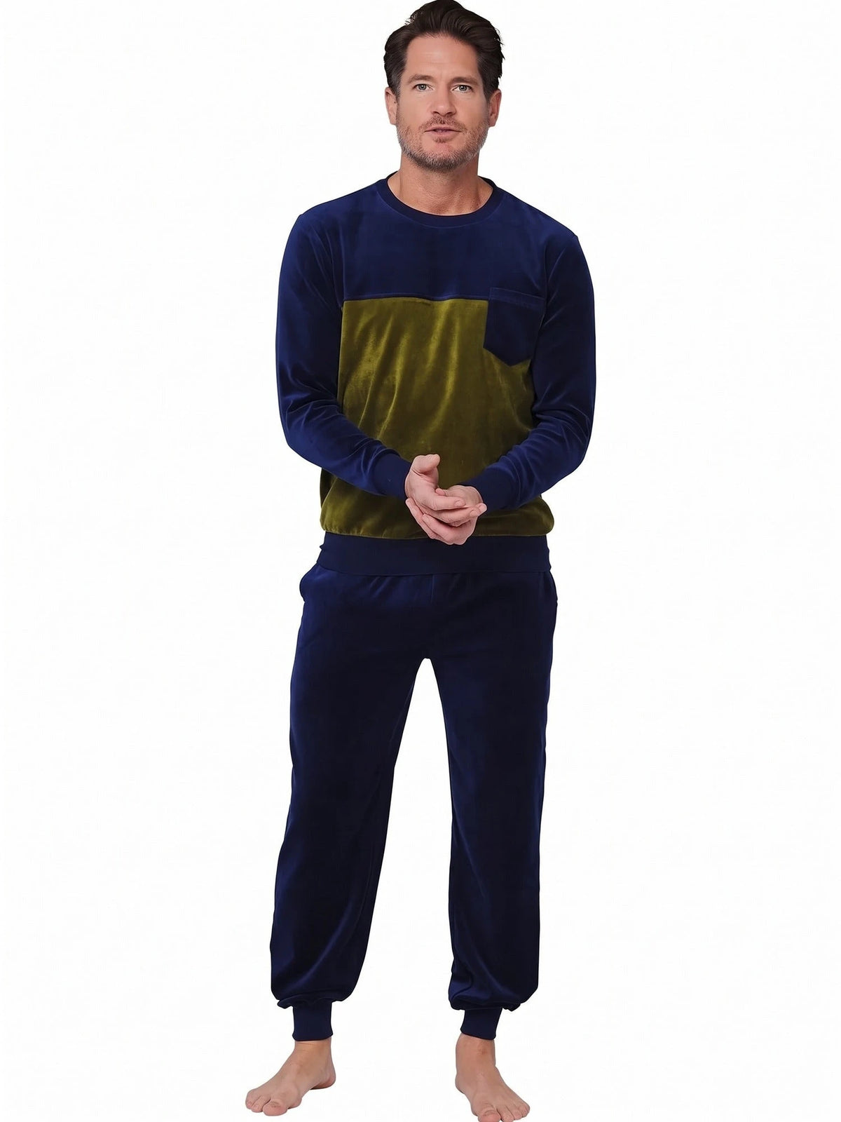 Zetex Pastunette velours Heren pyjama - Adventure