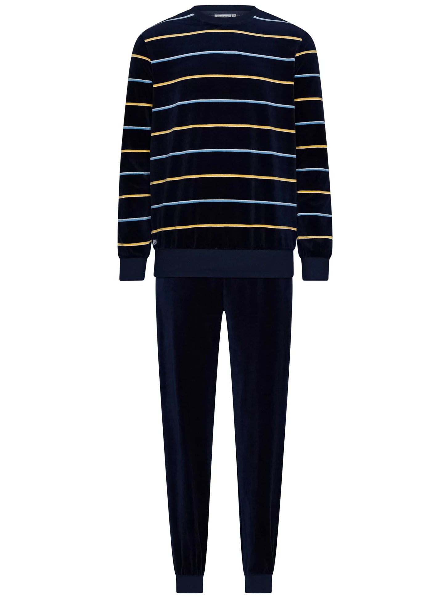 Zetex Pastunette velours Heren pyjama - Blue Retreat