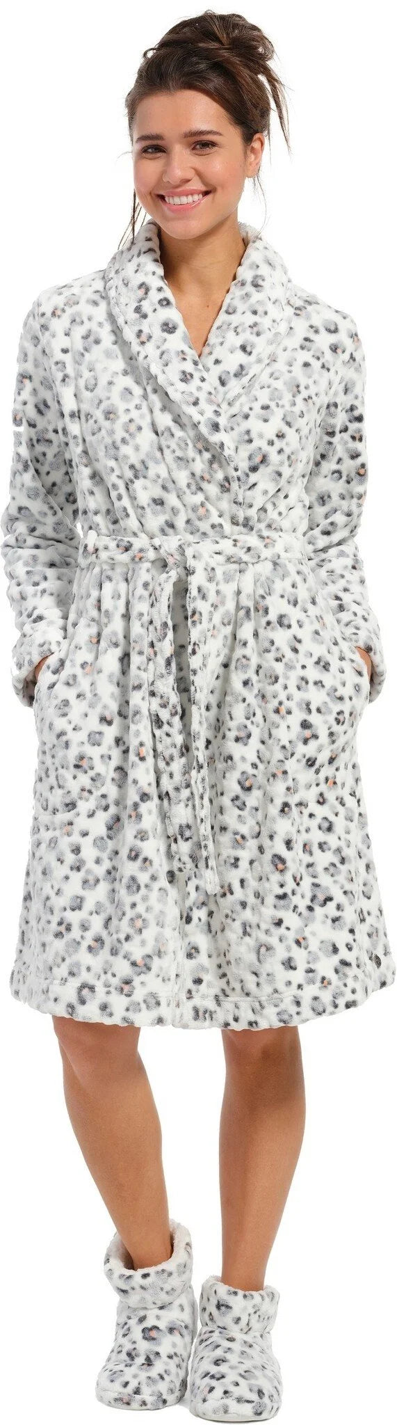 Zetex Rebelle dames Badjas Fleece ''Panter''