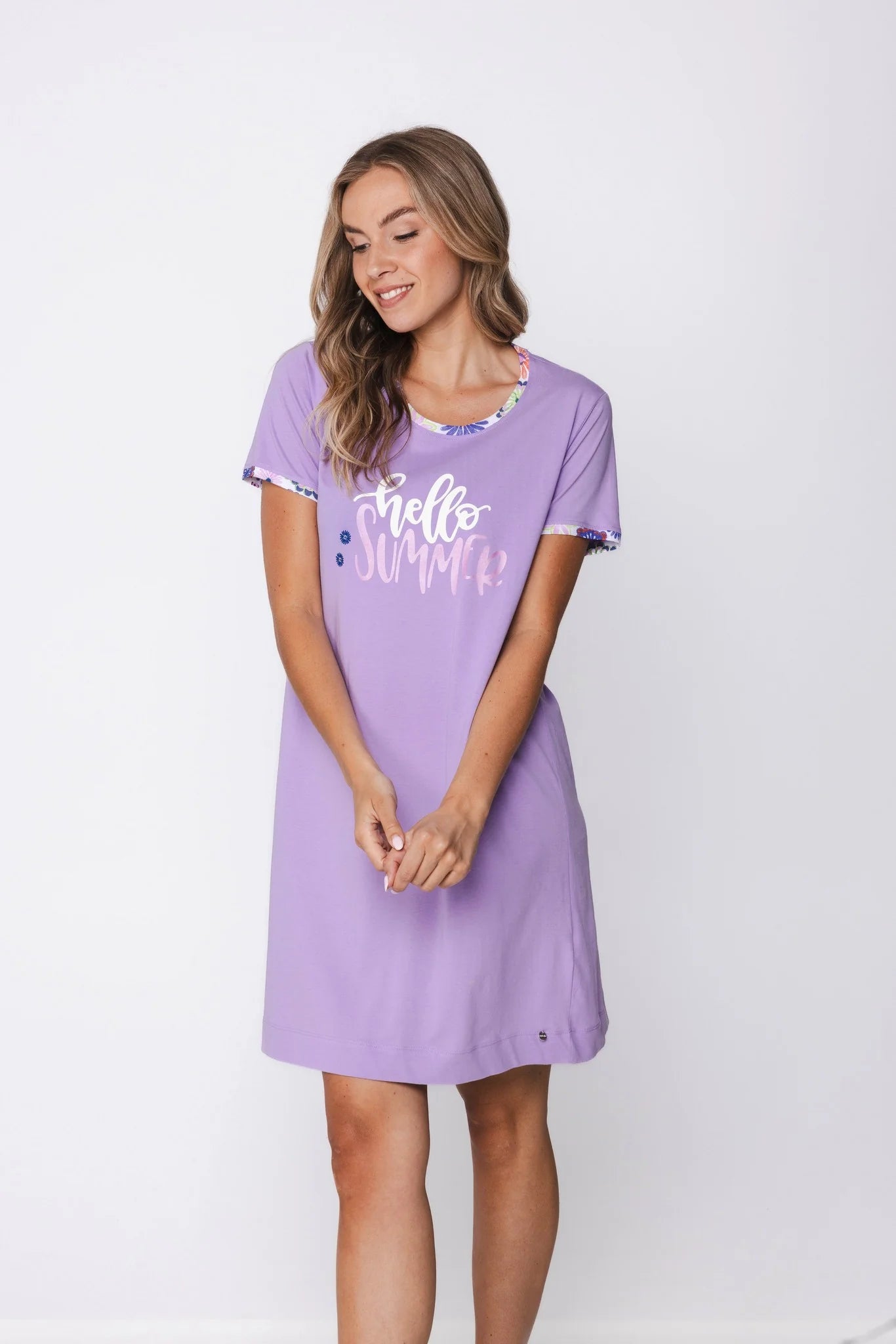 Zetex Rebelle dames nachthemd katoen - Korte mouw - Hello Summer
