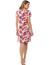 Zetex Rebelle dames nachthemd - Korte mouw - Flowers