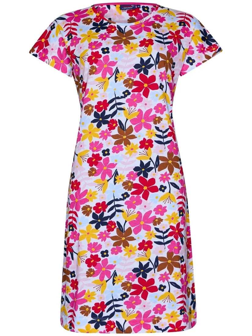 Zetex Rebelle dames nachthemd - Korte mouw - Flowers