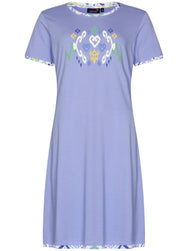 Zetex Rebelle dames nachthemd - Korte mouw - Purple Graphic