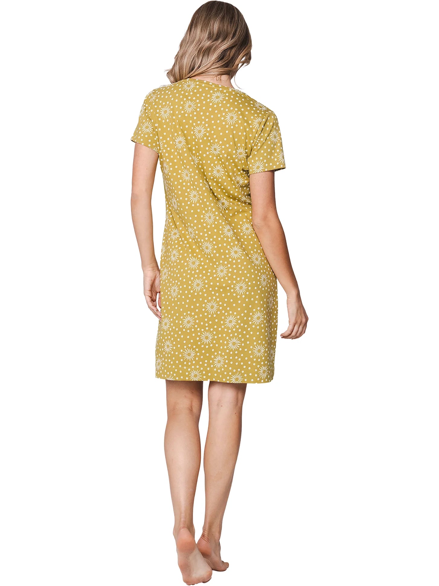 Zetex Rebelle dames nachthemd - Korte mouw - Sunny Holiday - Groen
