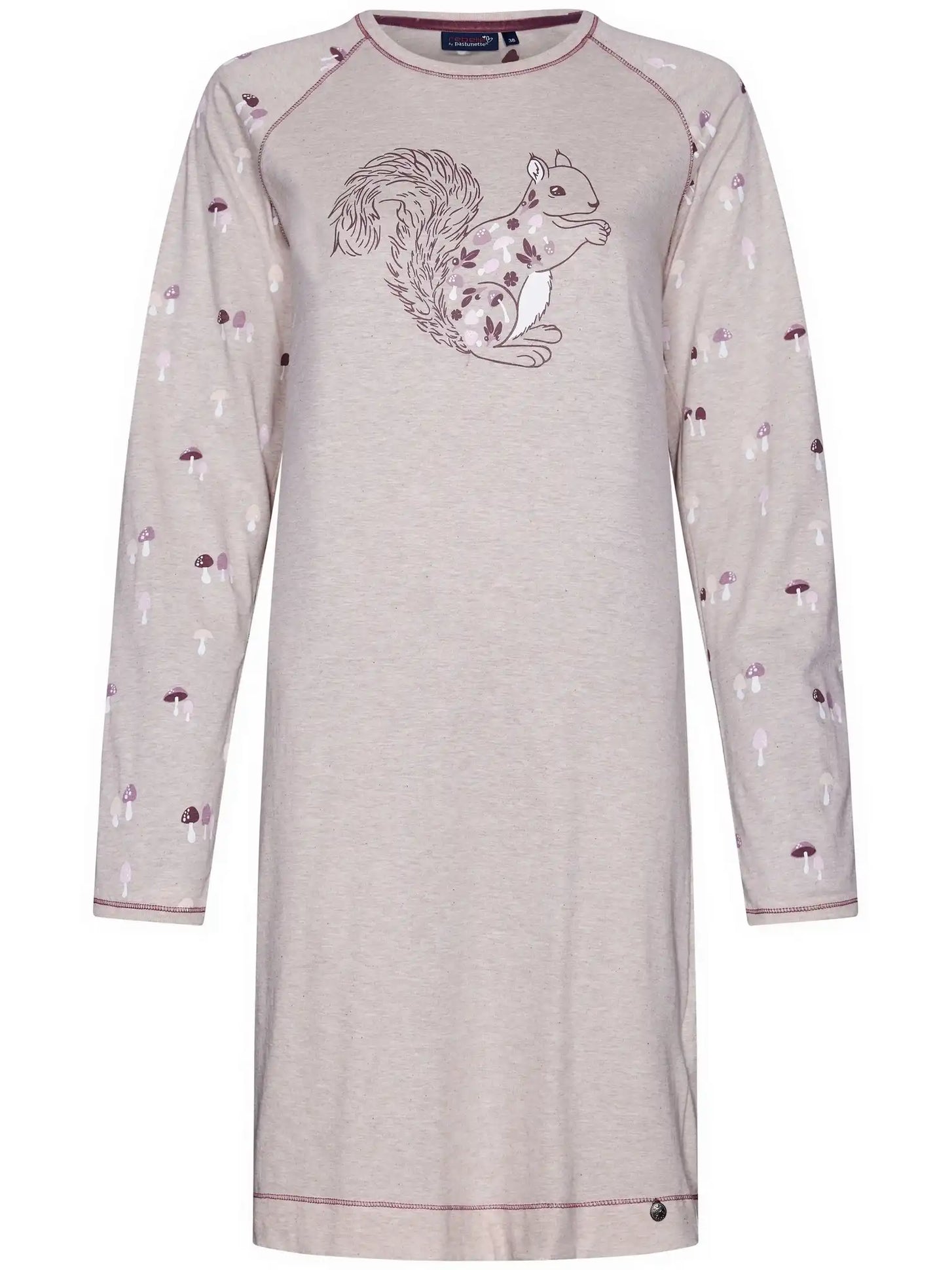 Zetex Rebelle dames nachthemd lange mouw - Beige