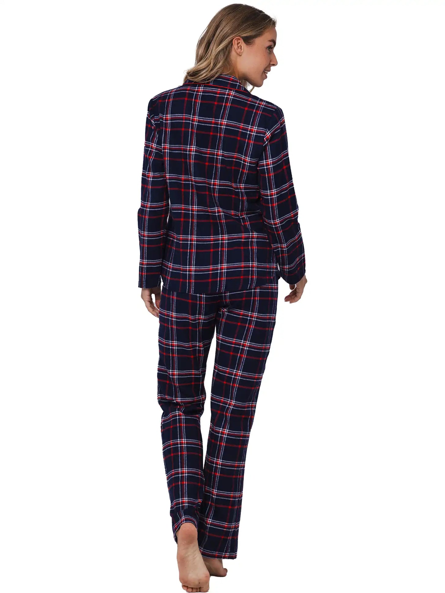 Zetex Rebelle dames pyjama Flanel - Donker Blauw