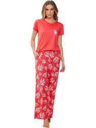 Zetex Rebelle Dames Pyjama katoen met korte mouwen - Sea Plants