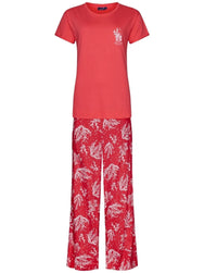 Zetex Rebelle Dames Pyjama katoen met korte mouwen - Sea Plants