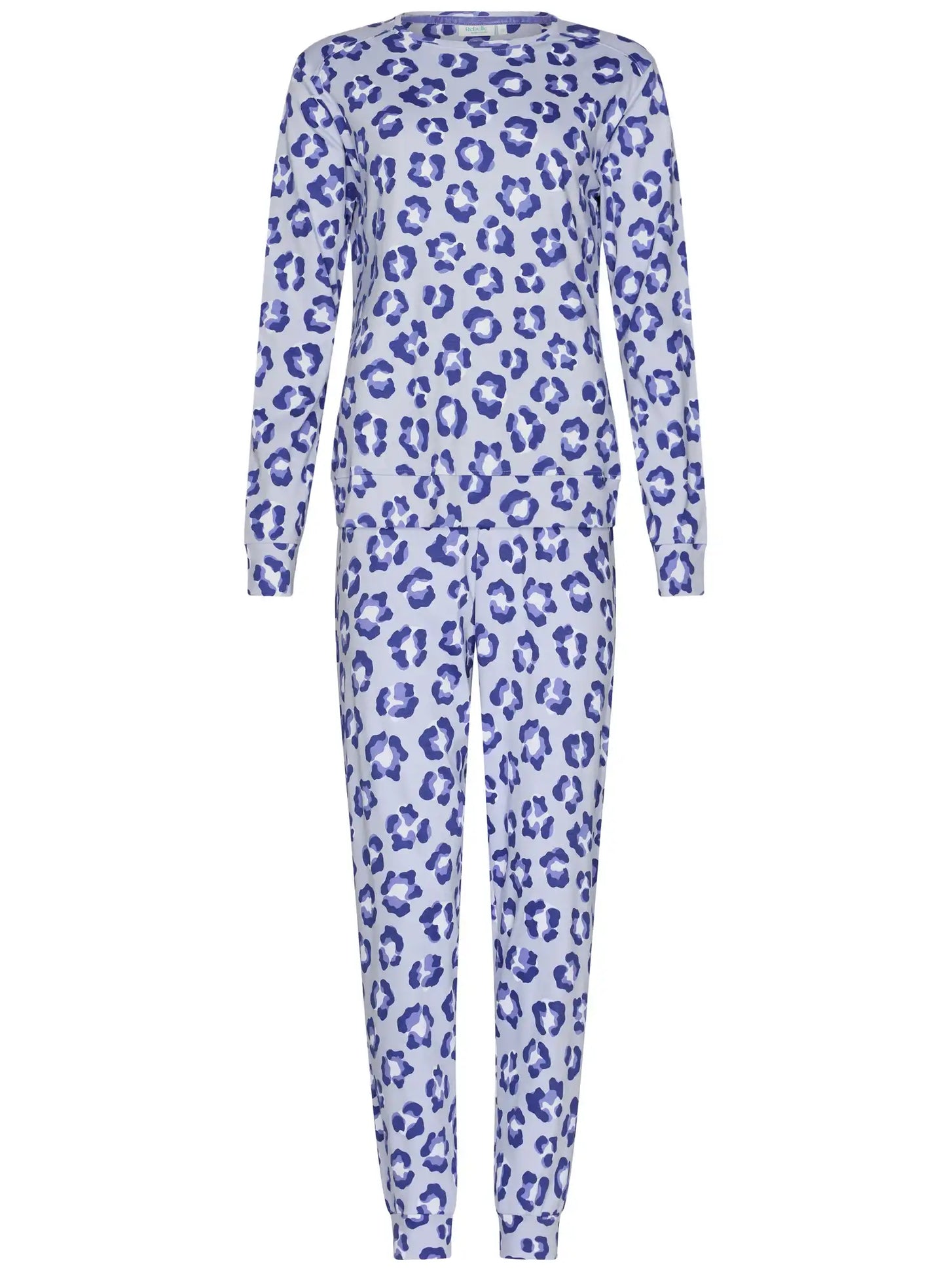 Zetex Rebelle Dames Pyjama katoen met lange mouwen - Leopard Lilac
