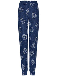Zetex Rebelle dames pyjama lange mouwen - Fleece - Aspen Ski - Donkerblauw