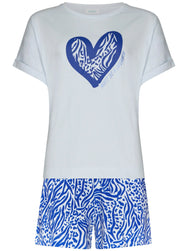 Zetex Rebelle dames shortama biologisch katoen - Blue Bay