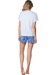Zetex Rebelle dames shortama biologisch katoen - Blue Bay