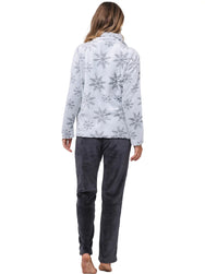 Zetex Rebelle Huispak Dames Fleece - Grijs - Winter stars