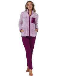 Zetex Rebelle Teddy Huispak Dames Fleece - Paars
