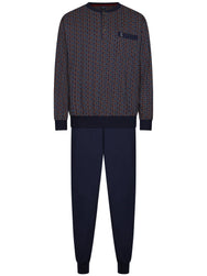 Zetex Robson Heren Pyjama katoen - Donkerblauw