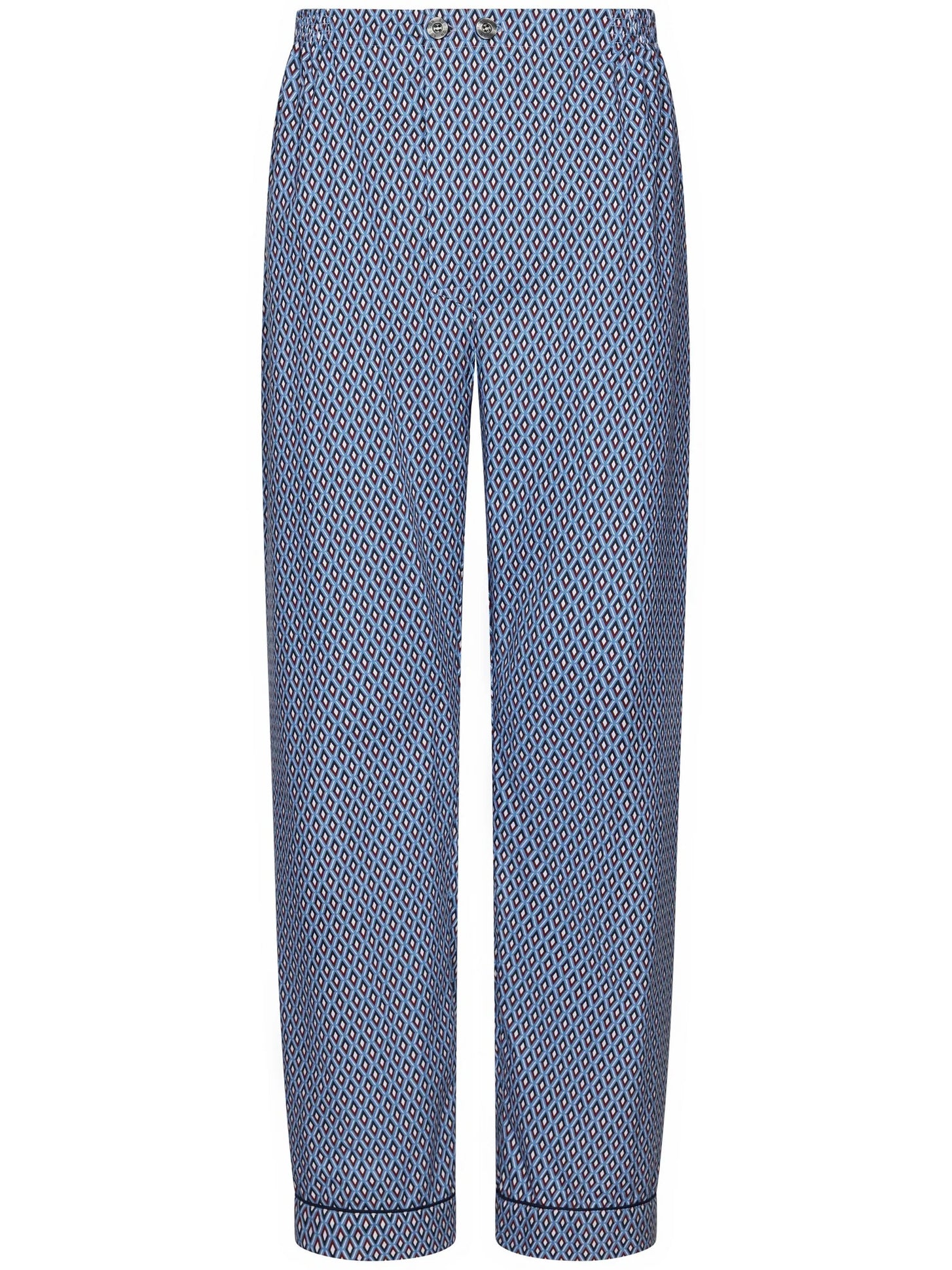 Zetex Robson Heren Pyjama katoen met knoopsluiting - Blauw